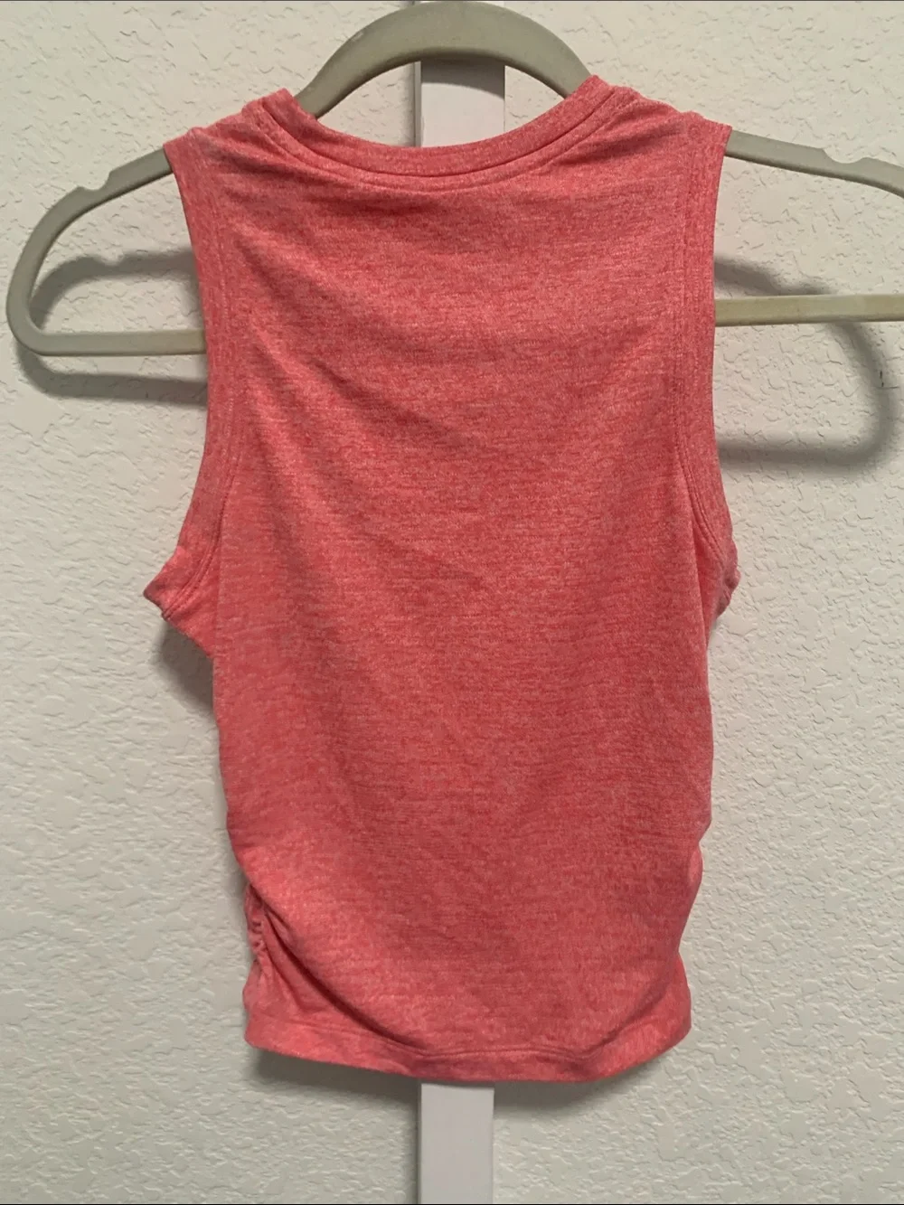 Lululemon Heathered Pink Sleeveless Ruched Tank Top